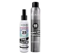 Redken One United Elixir 150ml & Quick Dry Hairspray 400ml Duo in Clear