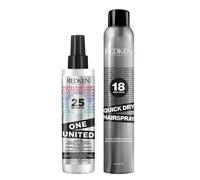 Redken One United Elixir 150ml & Redken Quick Dry Hairspray 400ml Duo