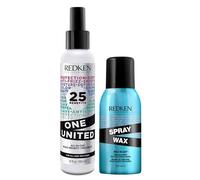 Redken DUO Leave In Conditioner One United Multi-Benefit Treatment 150ml & Spray Wax 10 150ml