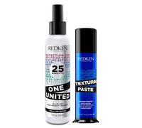 One United Multi-Benefit Treatment 150ml & Texture Paste 75ml Duo Redken Clear One Size