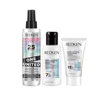 Redken One United Treatment 150ml, Acidic Bonding Concentrate Shampoo 50ml & Conditioner 30ml in Clear Redken Clear