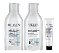 Redken PACK Acidic Bonding Concentrate Shampoo 300ml, Acidic Bonding Concentrate Conditioner 300ml, Redken GIFT WITH PURCHASE Acidic Bonding Concentrate Leave In Treatment 30ml