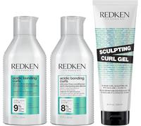 Redken PACK Acidic Bonding Curls Shampoo 300ml, Conditioner 300ml & Sculpting Curl Gel 250ml