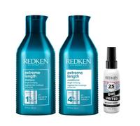 Redken PACK Extreme Length Shampoo 300ml, Conditioner 300ml and One United 30ml
