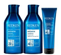 Redken Trio: Extreme Shampoo 500Ml, Extreme Conditioner 500Ml & Extreme Strength Builder Plus Mask 250Ml In Clear Clear One Size