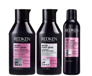 Redken Women's Trio: Acidic Color Gloss Shampoo 300ml, Conditioner 300ml & Treatment 237ml in Clear Redken Clear