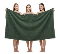 REDKISS Pack of 1 Jumbo Bath Sheet, 40 x 80 Inches Microfiber Oversized Bath Towel for Bathroom, Extra Large & Lightweight, Quick-Dry, Super Soft & Highly Absorbent, Perfect to Wrap Yourself In, Olive