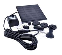 Redlution 1.2 Watt Solar Power Water Pump Garden Fountain with Suckers for Water Cycle/Pond/Rockery