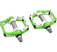 Redlution Bike Pedals Aluminum Alloy CNC bearing Shock Absorption Bicycle Cycling Pedals for Mountain And Road,1 Pair (Green)