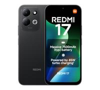 REDMI 17, Smartphone 4+128GB, Black, 7500mAh Battery, 45W charging | Durable Corning® Gorilla® Glass 7i, Immersive 6.9" display, Powerful MediaTek Helio G91-Ultra, 50MP AI dual camera system