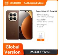 Redmi Note 15 Pro+ 5G Xiaomi Global Version Mobile Phones Snapdragon® 7s Gen 4 NFC 6.83" CrystalRes AMOLED display 6500mAh 12GB 512GB Brown