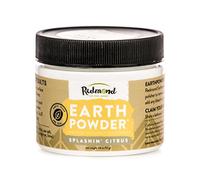 REDMOND Earthpowder - All Natural Tooth and Gum Powder Bentonite Clay, Vegan Organic Non-Fluoride Non GMO Real Ingredients Toothpaste, Citrus (1.8 Ounce Jar)
