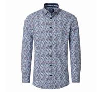 Redmond Men's Long Sleeve Comfort Fit Blue Floral Shirt 252085111 100