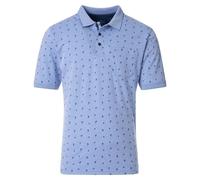 Redmond Men's Polo Shirt Regular Fit Palm Print Blue 251900900 120