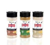 Redmond Real Sea Salt - Natural Unrefined Organic Gluten Free, Seasoning 8.25 Ounce Shaker Bundle (Onion, Season, Garlic)