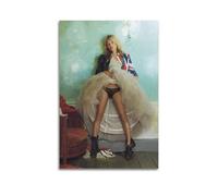 RedMush Actress Model Kate Moss Retro Black And White Poster Canvas Poster Bedroom Decor Sports Landscape Office Room Decor Gift Unframe-style 16x24inch(40x60cm)
