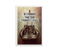 Redmushroom BE STRONGER THAN YOUR STRONGESTEXCUSE Motivational Poster Music Canvas Posters for Bedroom Wall Art Decor Posters & Prints 08x12inch(20x30cm) Unframe-style