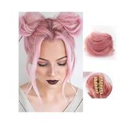 ,RedNatural Look Hair Pieces & Extensions, Meatball Hair Bun Clip - Wig Grip Accessory for Updo & Hot Styles,Human Hair Clip-In Ponytail Extensions