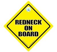 Redneck Car Sign, Redneck Sign, Red Neck on Board Car Sign, Redneck Sign, Joke Car Sign, Bumper Sticker, Decal, Funny Driving Sign, Rude Car Sign, Car Sign, Red Neck