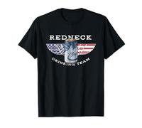 Redneck Drinking Team American Flag and Beer T-Shirt