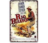 Redneck Slayer Rio Bravo Old Fashioned Western Cowboy Movie Poster Sign,Vintage Metal Tin Sign Wall Decoration,Coffee Sign Hanging Sign 8x12 Inches