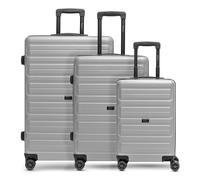 Redolz Essentials 08 3-SET 4 wheels Suitcase set 3-piece silver colored