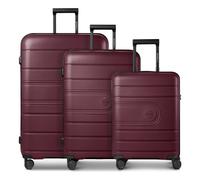 Redolz Essentials 11 4 wheels Suitcase set 3-piece with expansion pleat red