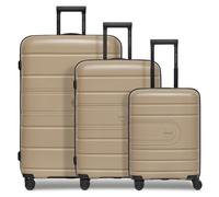 Redolz Essentials 11 4 wheels Suitcase set 3-piece with expansion pleat beige