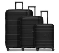 Redolz Essentials 11 4 wheels Suitcase set 3-piece with expansion pleat black