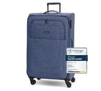 Redolz Essentials 12 LARGE 4 wheels Trolley 79 cm with expansion pleat blue