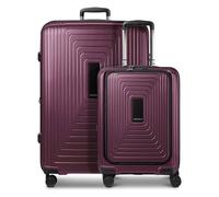 Redolz Essentials 14 4-wheel suitcase set 2 pcs. laptop compartment with expansion fold red