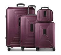 Redolz Essentials 14 4-wheel suitcase set + beauty case 4 pcs. with stretch fold red