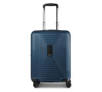 REDOLZ Essentials 14, Dark Blue Metallic, Kabinen Trolley+ (55 cm) erweiterbar, Hard shell trolley with swivel castors