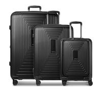 Redolz Essentials 14 4 wheels Suitcase set 3-piece with expansion pleat black