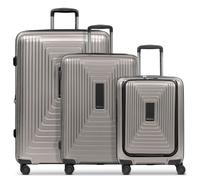Redolz Essentials 14 4 wheels Suitcase set 3-piece with expansion pleat gray