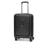 REDOLZ Essentials 14, Black Metallic, Kabinen Trolley+ Laptopfach (55 cm) erweiterbar, Suitcase