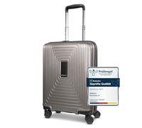 REDOLZ Essentials 14, Coffee Grey Metallic, Kabinen Trolley (55 cm), Hard shell trolley with swivel castors