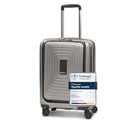 REDOLZ Essentials 14 Regular Items, Coffee Grey Metallic, Kabinen Trolley+ Laptopfach (55 cm) erweiterbar, Hard shell trolley with swivel castors
