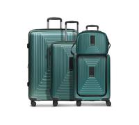 REDOLZ Essentials 14, Pearl-green metallic, 4-Set+ (Laptop), Hard shell trolley with swivel castors