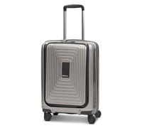 REDOLZ Essentials 14 Regular Items, Coffee Grey Metallic, Kabinen Trolley+ Laptopfach (55 cm) erweiterbar, Hard shell trolley with swivel castors