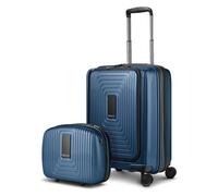 Redolz Essentials 14 suitcase set 2 pcs. cabin trolley with stretch fold + beauty case blue