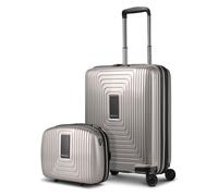 Redolz Essentials 14 suitcase set 2 pcs. cabin trolley with stretch fold & beauty case gray