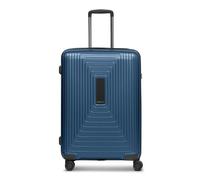 REDOLZ Essentials 14 Regular Items, Dark Blue Metallic, Trolley M+ (66 cm) erweiterbar, Hard shell trolley with swivel castors
