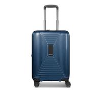 REDOLZ Essentials 14, Dark Blue Metallic, Kabinen Trolley+ (55 cm) erweiterbar, Hard shell trolley with swivel castors