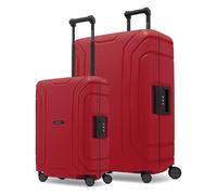 Redolz Essentials 15 4-wheel 15 Suitcase set S+L with Three-Point Lock red
