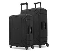 Redolz Essentials 15 4-wheel suitcase set 2-piece with three-point closure black