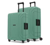 Redolz Essentials 15 4-wheel suitcase set 2-piece with three-point closure green