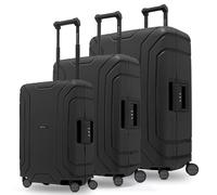 Redolz Essentials 15 4-wheel suitcase set 3-piece with three-point closure black
