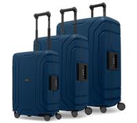 Redolz Essentials 15 4-wheel suitcase set 3-piece with three-point closure blue