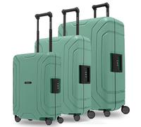 Redolz Essentials 15 4-wheel suitcase set 3-piece with three-point closure green